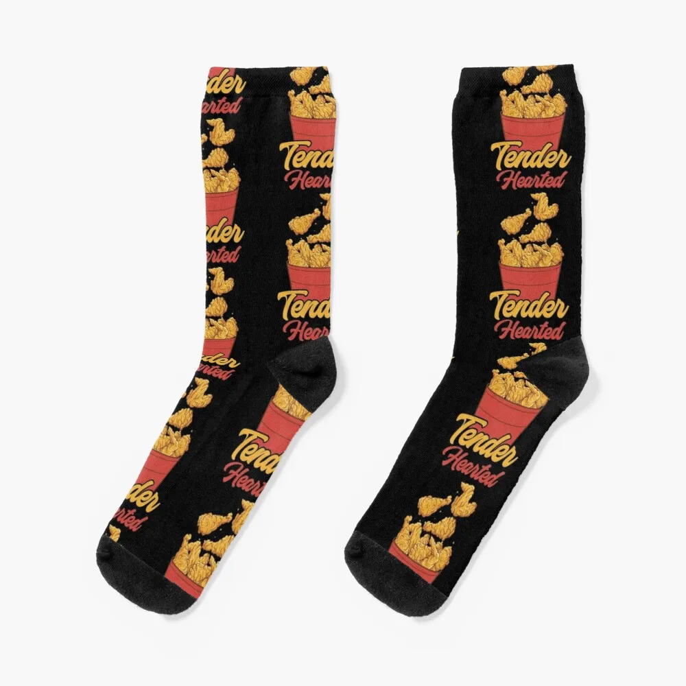 

My heart is made of breaded chicken Tender hearted Socks Sports Socks For Men