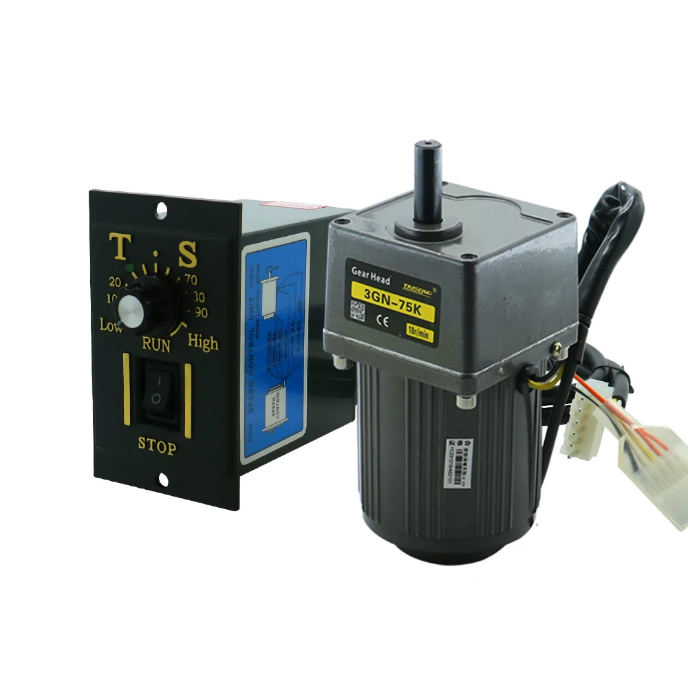 15W 마이크로 AC 모터 220v 50/60hz 비동기 모터 유도 모터 샤프트 10mm 8mm 포장 기계 조정 가능한 속도 모터