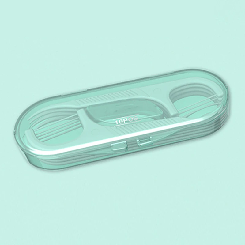 Teeth Flosser 10 pcs/box Portable Disposable Floss Picks Convenient Practical Travel Camping
