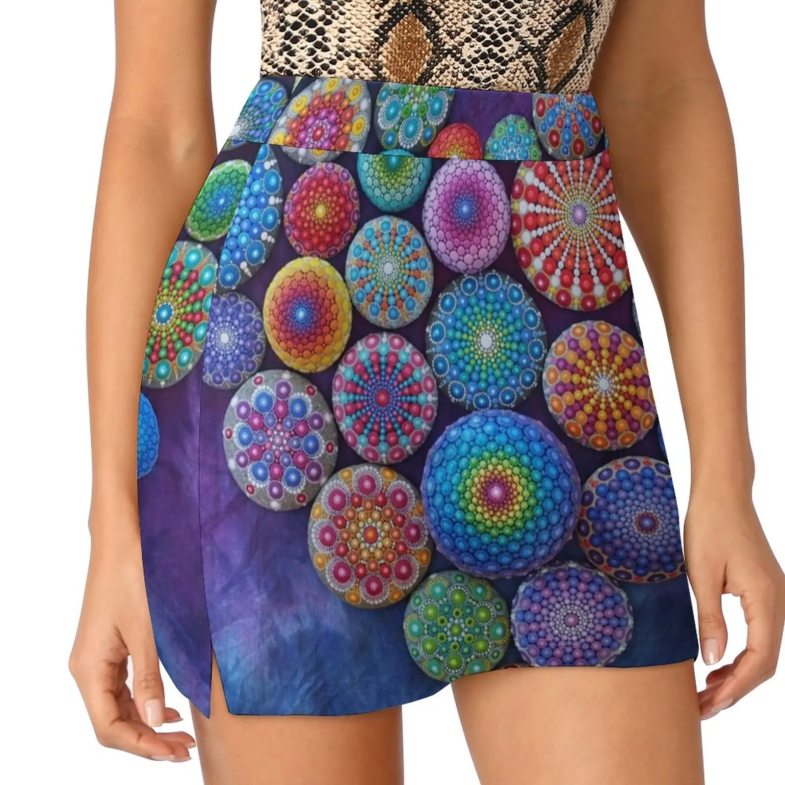 

Женская летняя Юбка-миди Love Rocks с рисунком мандалы