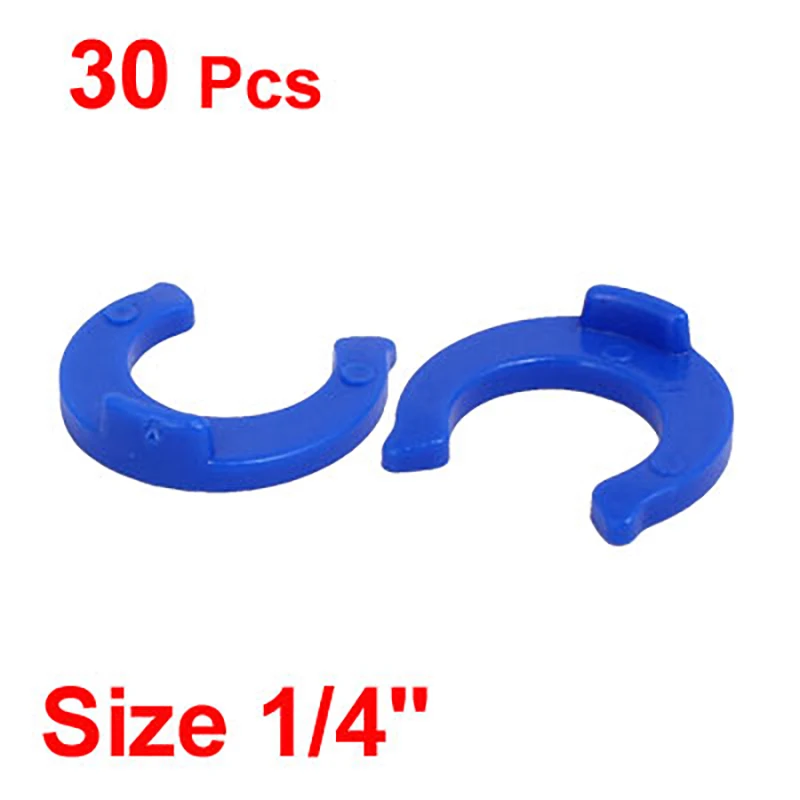 50/100Pcs 1/4" 3/8"OD Tube PE Pipe Fitting Blue Clip C-ring Hose Quick Connector Aquarium RO Water Filter Reverse Osmosis System