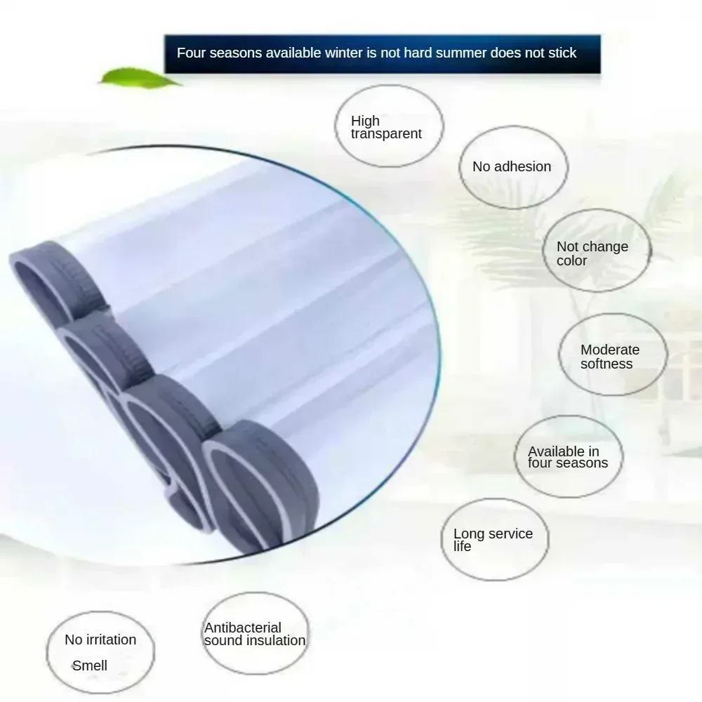 2.35M Length PVC magnetic self priming soft door curtain, Transparent windproof and warm, household shopping malls curtain