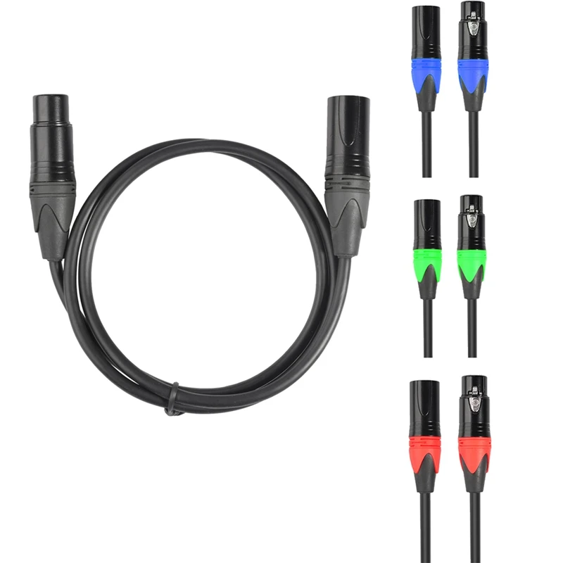 

4 Pack XLR Microphone Cable,3 Pin Mic Cables XLR Male To Female Mic Cord,For Microphone Audio Mixer Stage Light