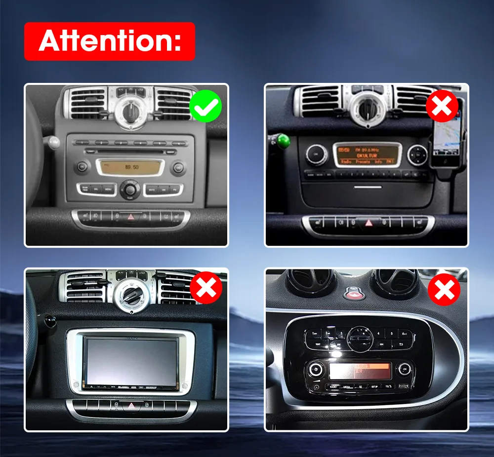 UIS7865 Android Autoradio für Smart Fortwo 451 2005 - 2015 Auto CarPlay Multimedia-Player 2 Din Haupteinheit Navigation QLED-Bildschirm – Detail 1