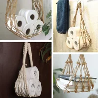 Natural Toilet Paper Holder, Roll Storage, Paper Towel Holders, Book Organizer, Bathroom Accessories, Kitchen Basket 5