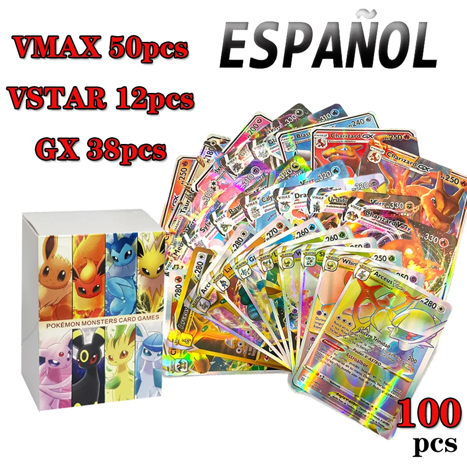 Pokemon Cards in Spanish Vstar TAG TEAM GX VMAX V New 2022 Trainer Energy  Shining Cards Game Castellano Español Children Toy - AliExpress