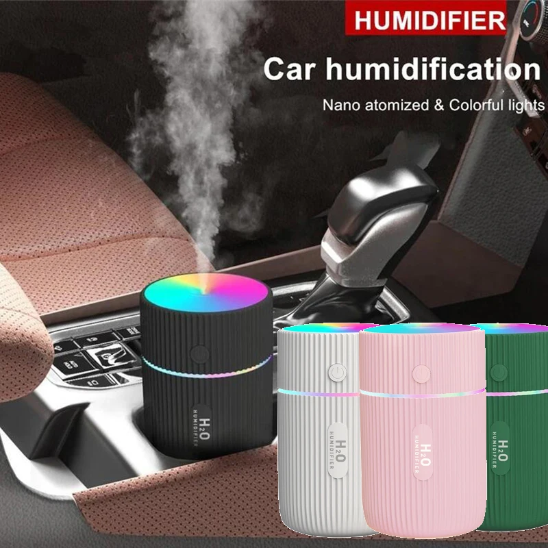 

Mini Car Air Humidifier Portable Air Freshener With LED Night Light 2 Modes USB Power Oil Diffuser For Car Interior Accessories
