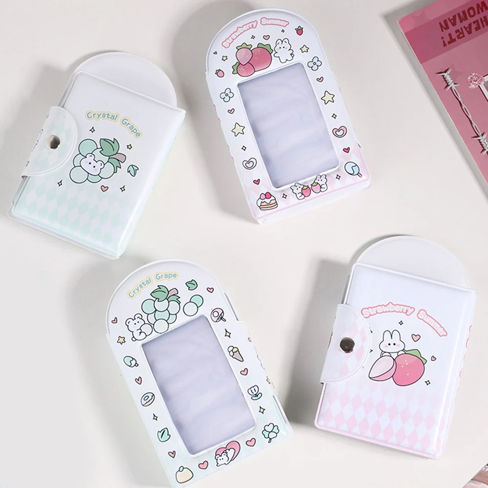 

INS Cute Cartoon Photocard Holder 3 Inch Photo Album 28 Card Slots Mini Instax Collect Book Kpop Idol Photo Card Holder