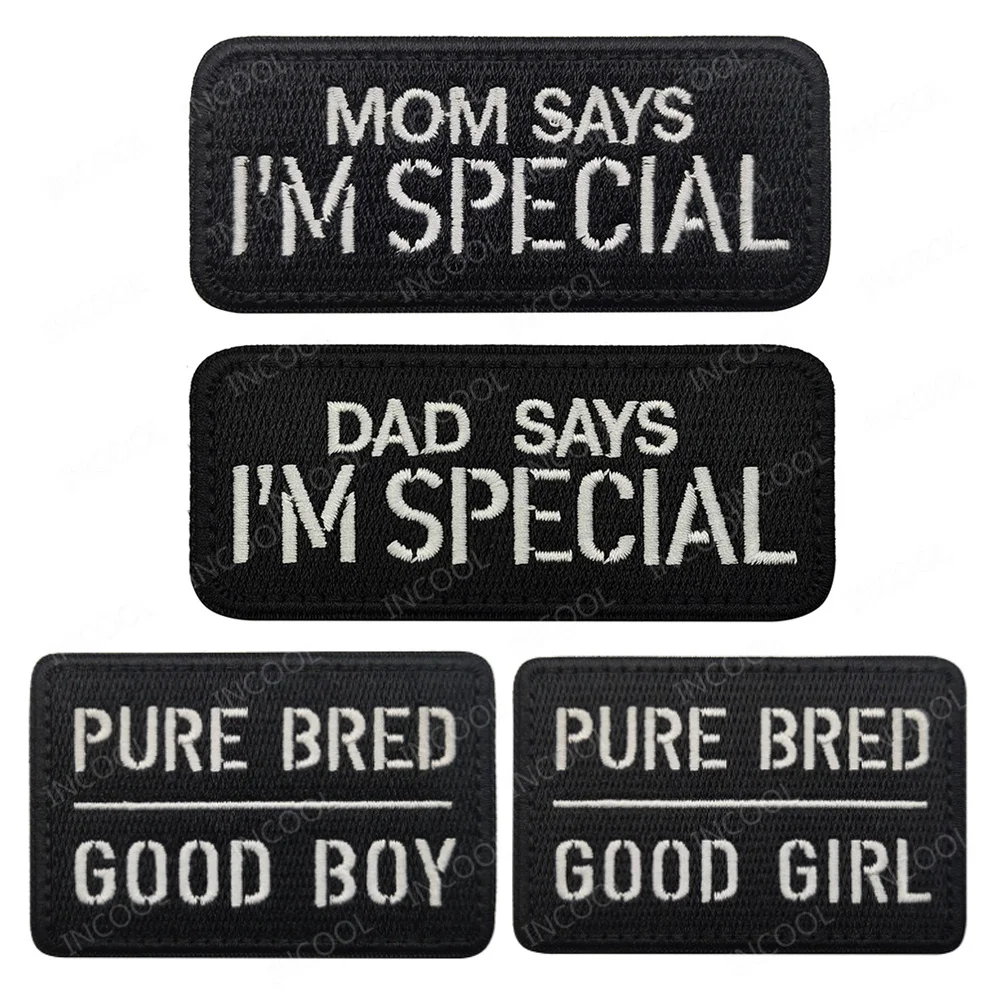 Специальная вышитая ПВХ резиновая ИК светоотражающая нашивка с надписью «мама папа говорит, что я особенная», надпись «Good Boy Girl Biker», тактические военные значки