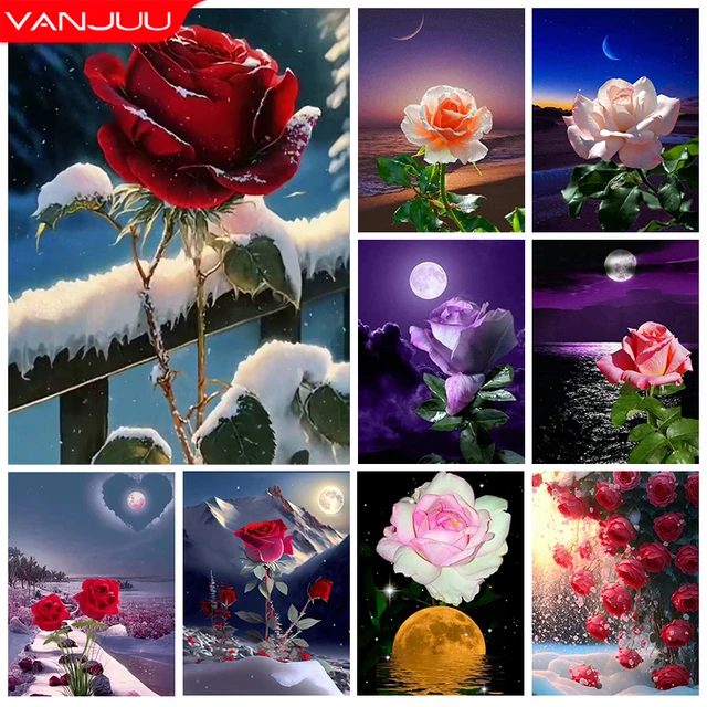 DIY 5D Rose Flower Diamond Painting Kits - Diamondpaintingsart