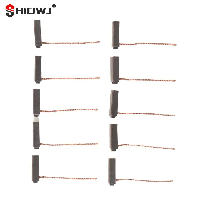 Electric Generator Motor Carbon Brushes Car Alternator Power Tools Generic Car Regulator Copper 5*7*19mm 10pcs carbon brushes