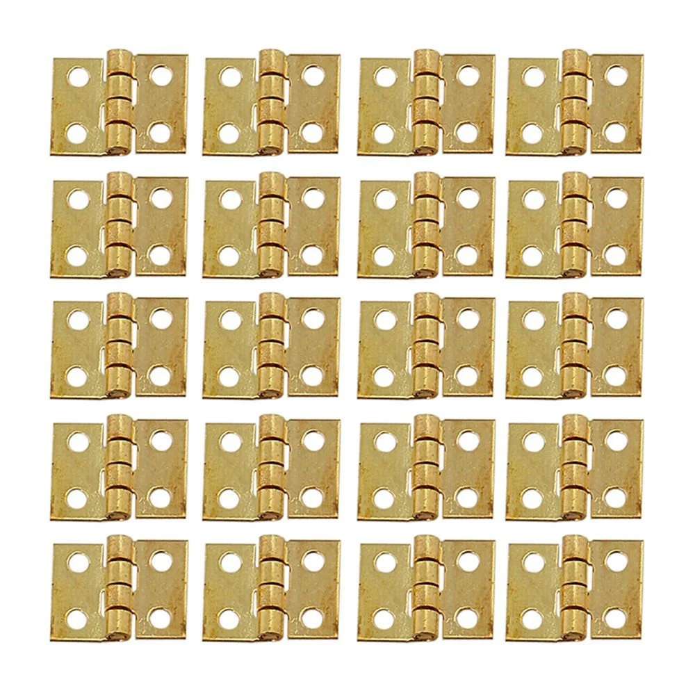 Tiny Golden Mini Small Metal Hinge 1/12 House Miniature Cabinet Furniture Fittings Cabinets 10 X 8mm Home Hardware 25pcs furniture hinge cabinet door hinges cabinet hinges