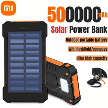 Xiaomi 500000 mAh Solar Power Bank Große Kapazität Super Schnelle Aufladung Outdoor Tragbare Externe Batterie für iPhone Huawei Samsung