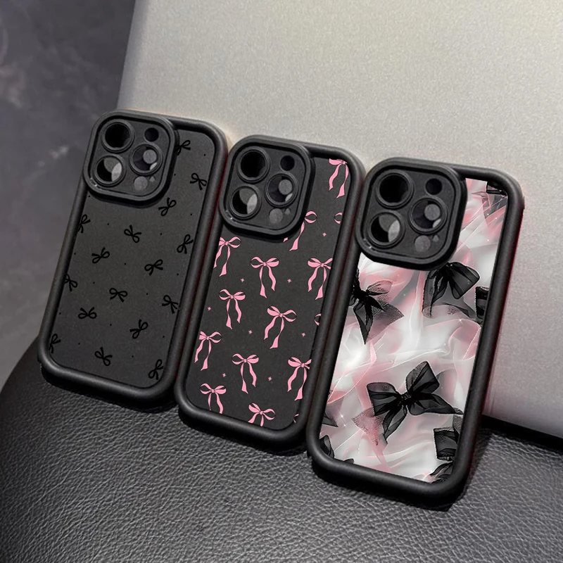 Cute Bow Tie Pink Phone Case - Stylish and Protective Casing