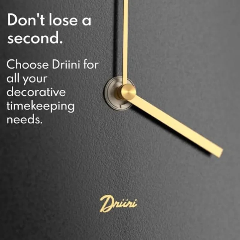 

Driini Modern Pendulum Wall Clock - Decorative and Unique Metal Frame, with 8 Inch Face - Contemporary, Minimalist Design