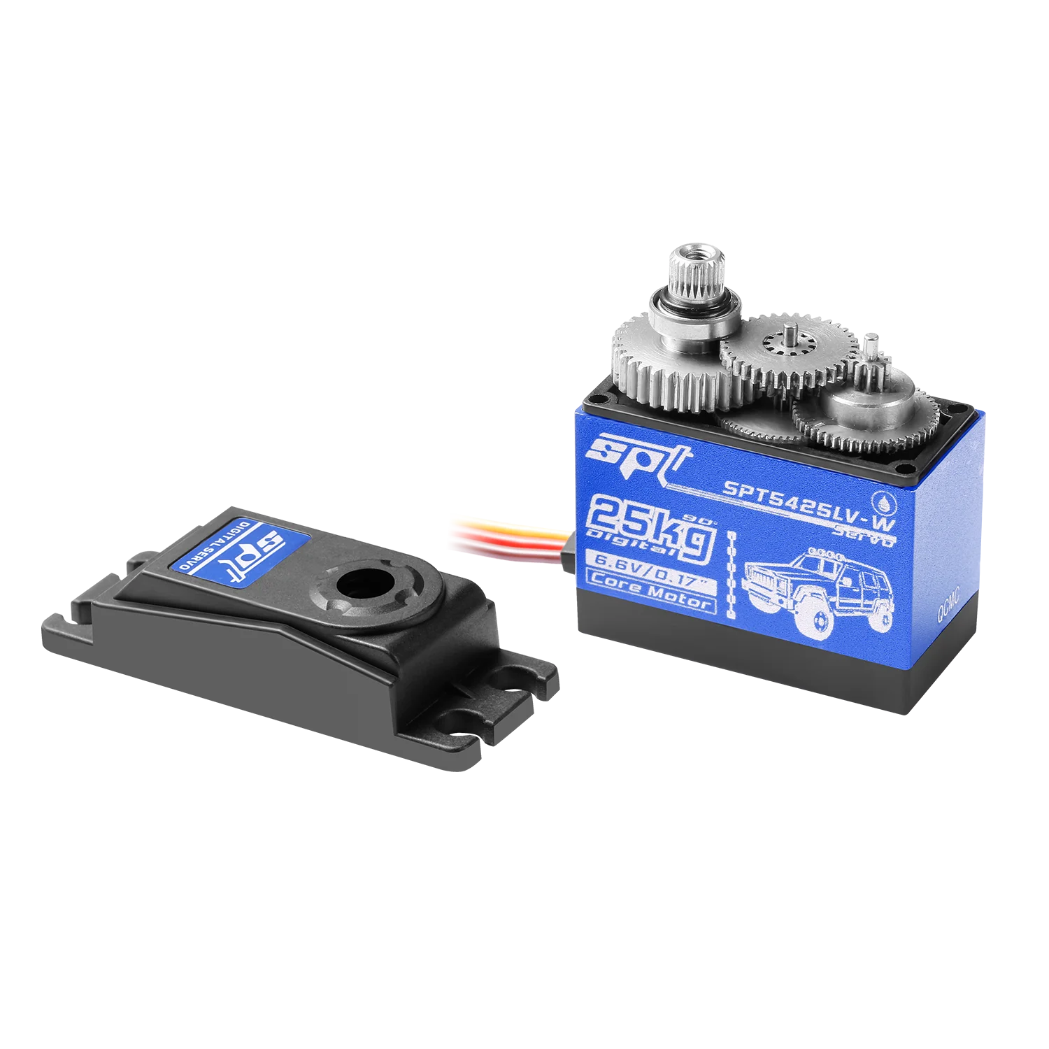 SPT 25 kg 35 kg großes Drehmoment 180 ° Metallgetriebe Digital Servo Wasserdichter Motor 25T Arm für RC Crawler Auto SCX10 TRX4 Drift Roboter Teil – Detail 13