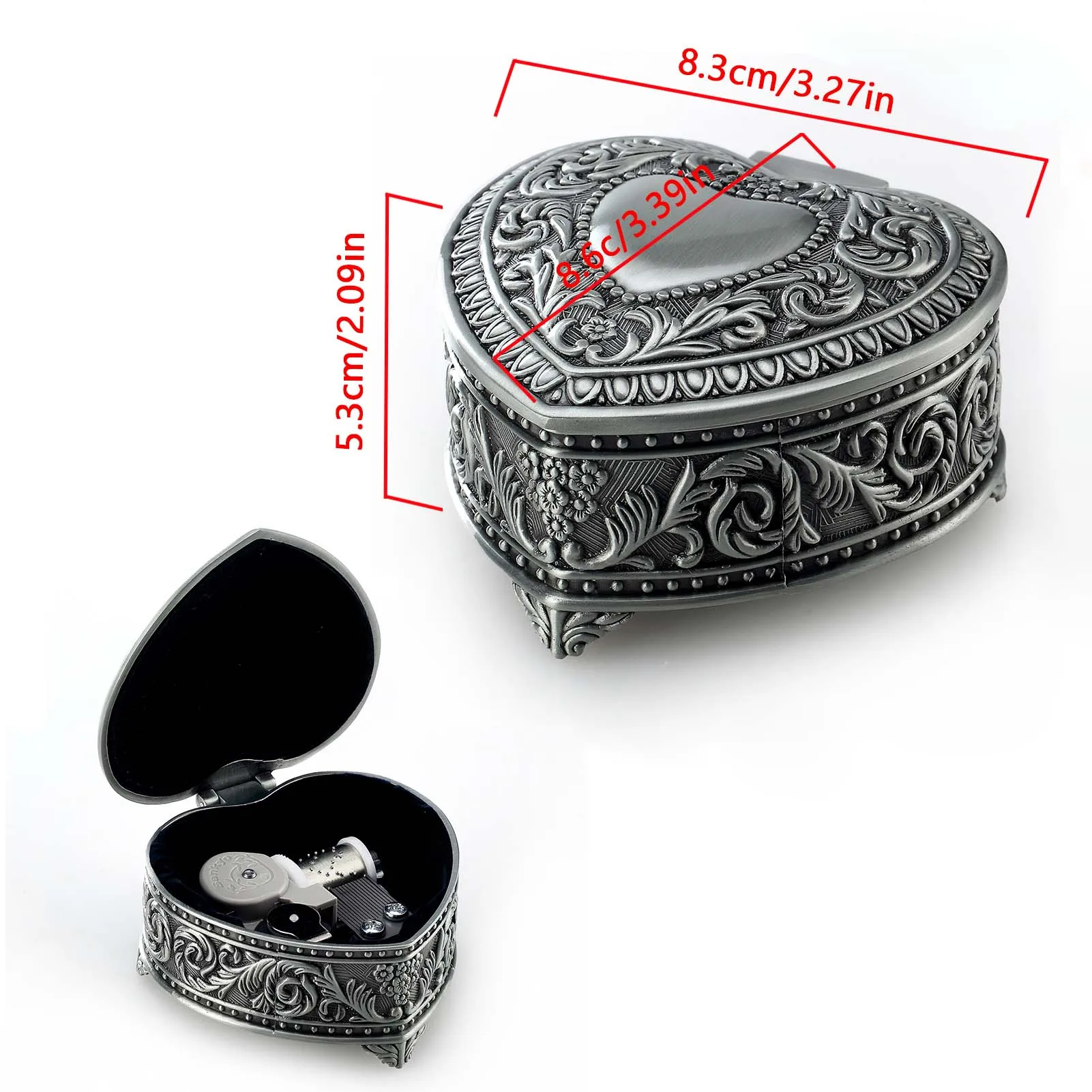Sinzyo Davy Jones Metal Wind Up Antique Jewelry Musical Boxes Christmas Birthday Valentine's Day Gift 3
