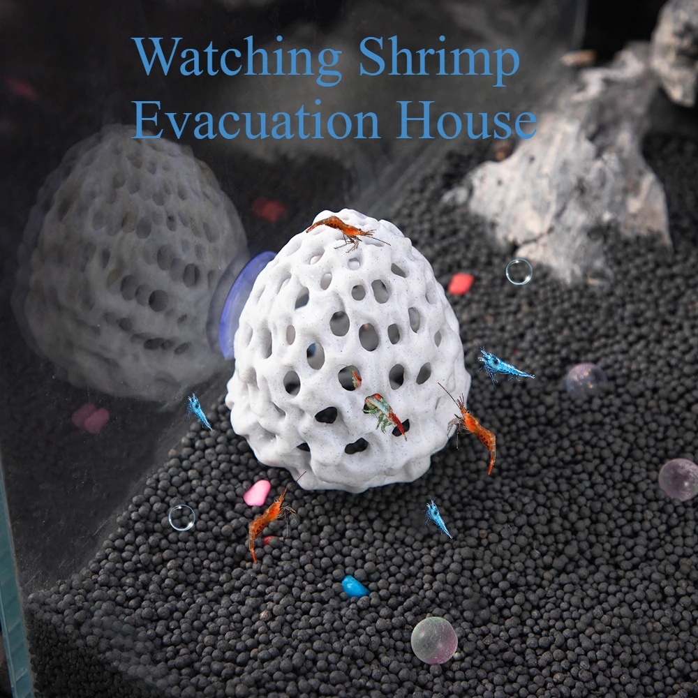 Simulated porous coral stone Aquarium Hides Shelter House Small Fish Tank Decoration Aquaculture Shrimp Cave Pet Supplies 1PC