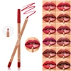 12-Color Velvet Matte Lipstick & Liner Red Contour Tint Lipstick-Waterproof, Long-Lasting Wear , Ideal Gift 2