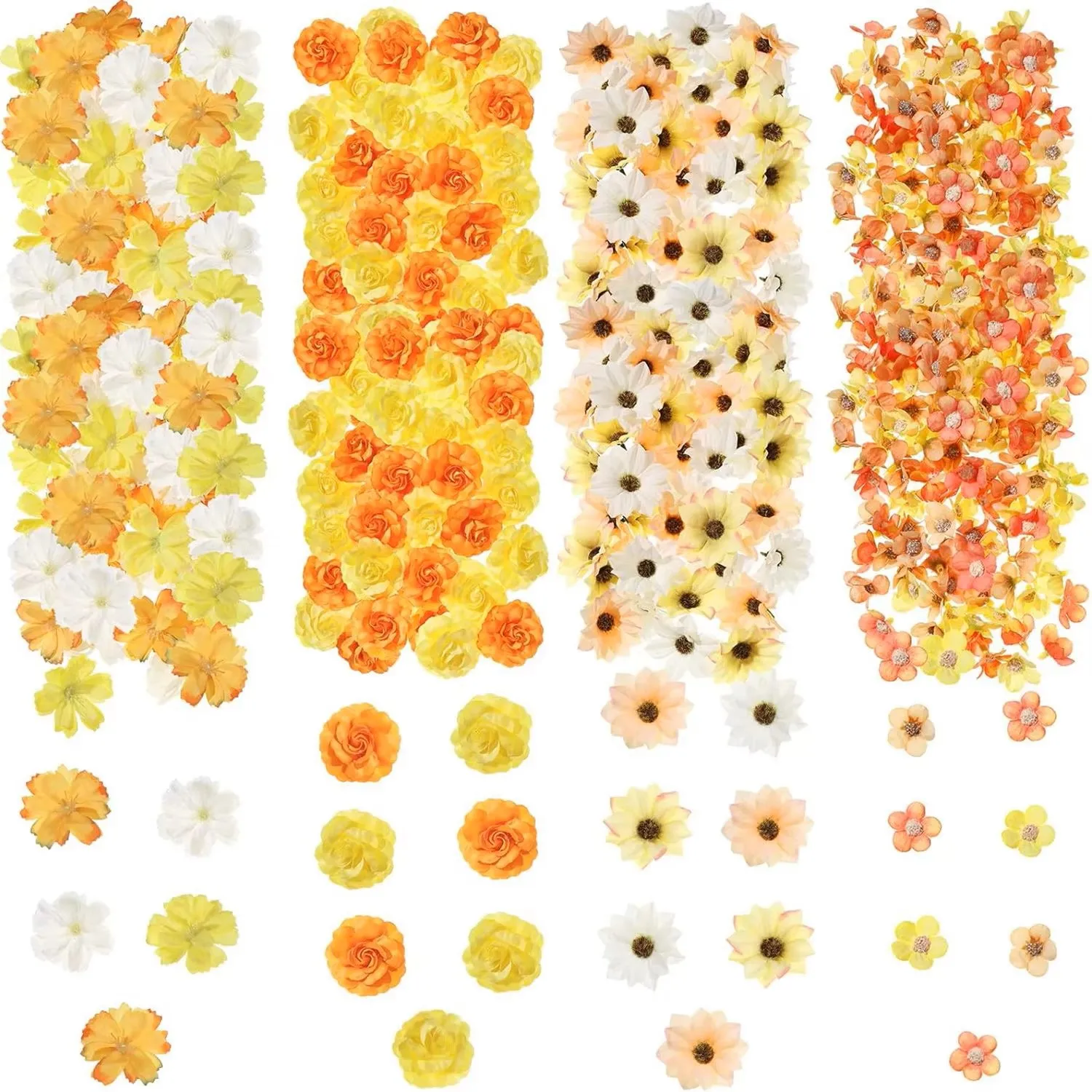 20/50/70 Stück künstliche Blumen aus Seide, gefälschte Blumen für Heimdekoration, Hochzeitsdekoration, DIY-Partyzubehör, Kranz, Basteln, Geschenkzubehör – Detail 5