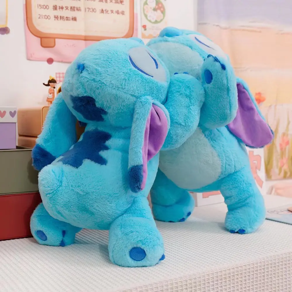 53CM Disney Sleepy Stitch Plush Toys Kawaii Soft Blue Pink Elf Disney Stitch Stuffed Doll