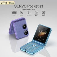 SERVO Pocket S1 4 SIM Card Fold Mobile Phones GSM Network Auto Call Record Flashlight Speed Dial Magic Voice Foldable Cellphones 1