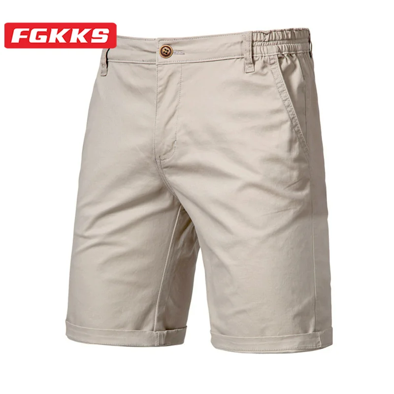 

FGKKS 2023 Outdoor Casual Shorts For Men Stylish Slim Beach Quarter Pants High Quality Design Hot Street Wear Shorts For Men