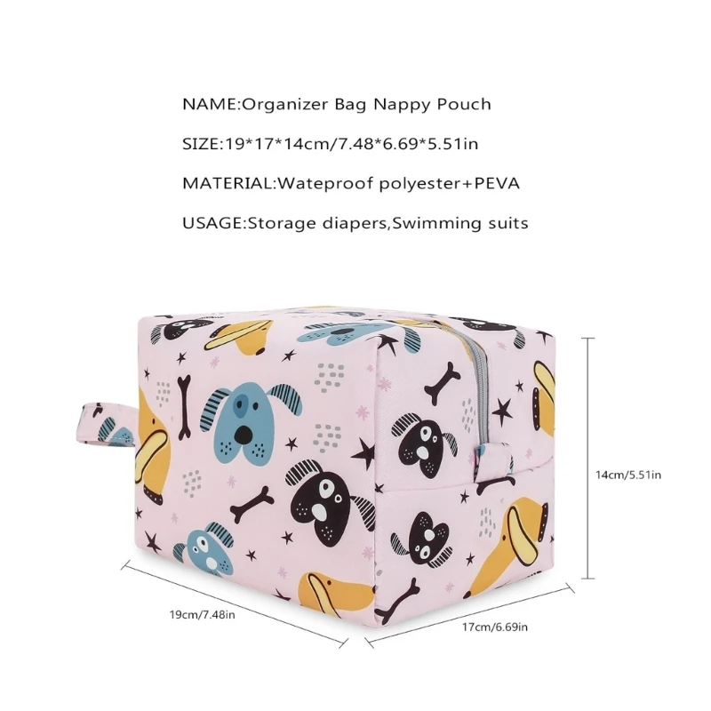 Stroller Diapers Bag Large Capacity Waterproof Baby Diaper Bag Nappy Laundry Hanging Storage Bag Portable