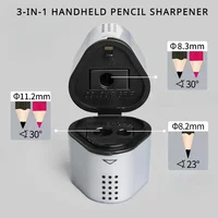 Faber-Castell Grip Trio 3-in-1 Artist Pencil Sharpener, Manual Handheld Sharpener for Colored Pencil, Jumbo and Graphite Pencils 2