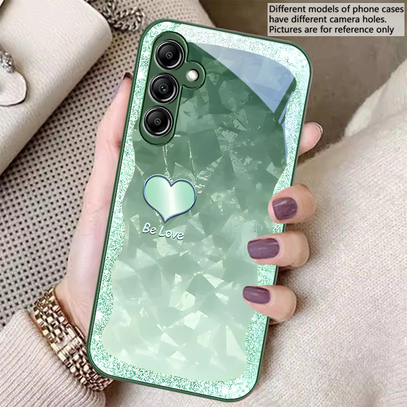 Gradient Purple Heart Glass Phone Case
