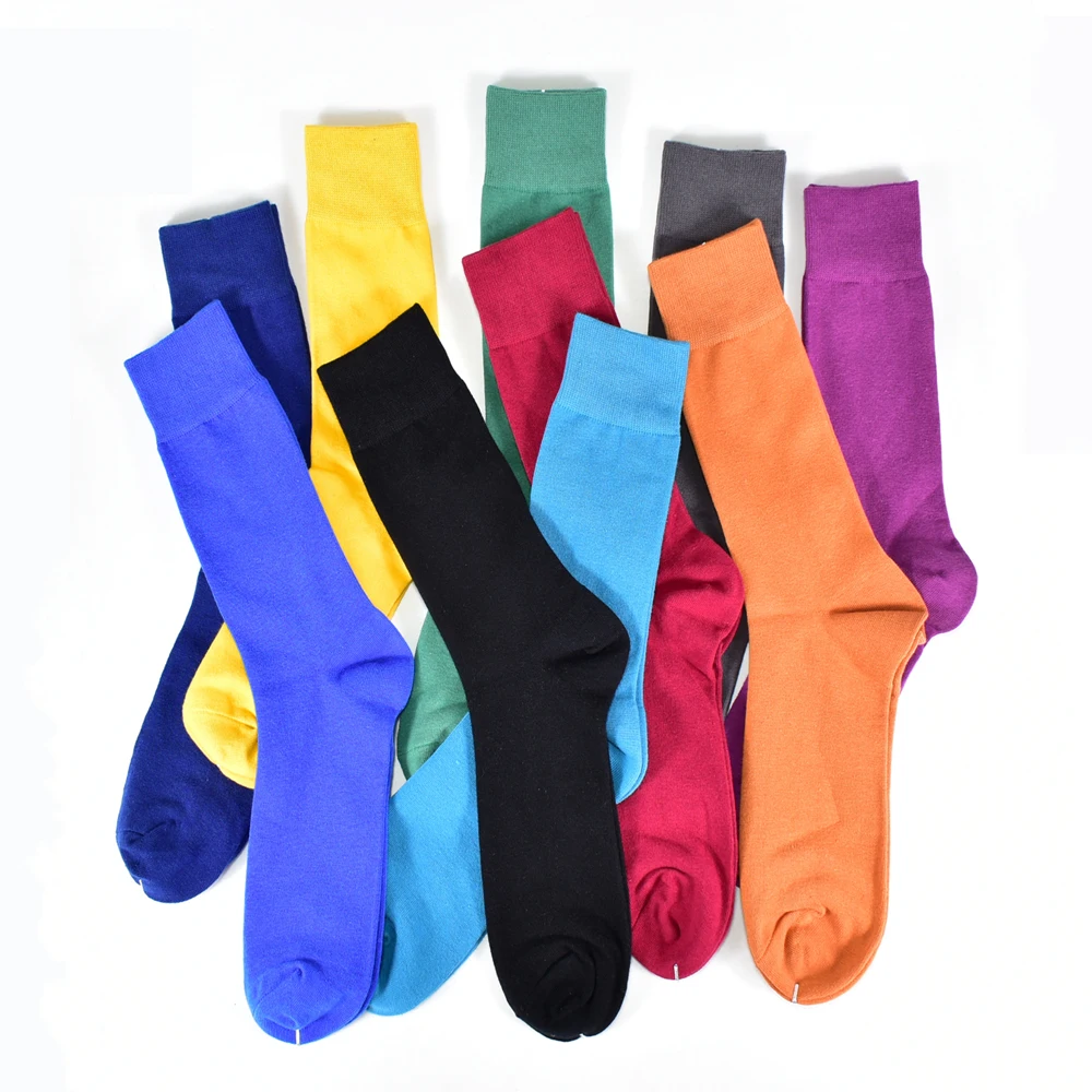 Men's Socks Cotton Breathable and Sweatproof Multicolor Four Seasons High Quality Black Dress Men's Crew Socks