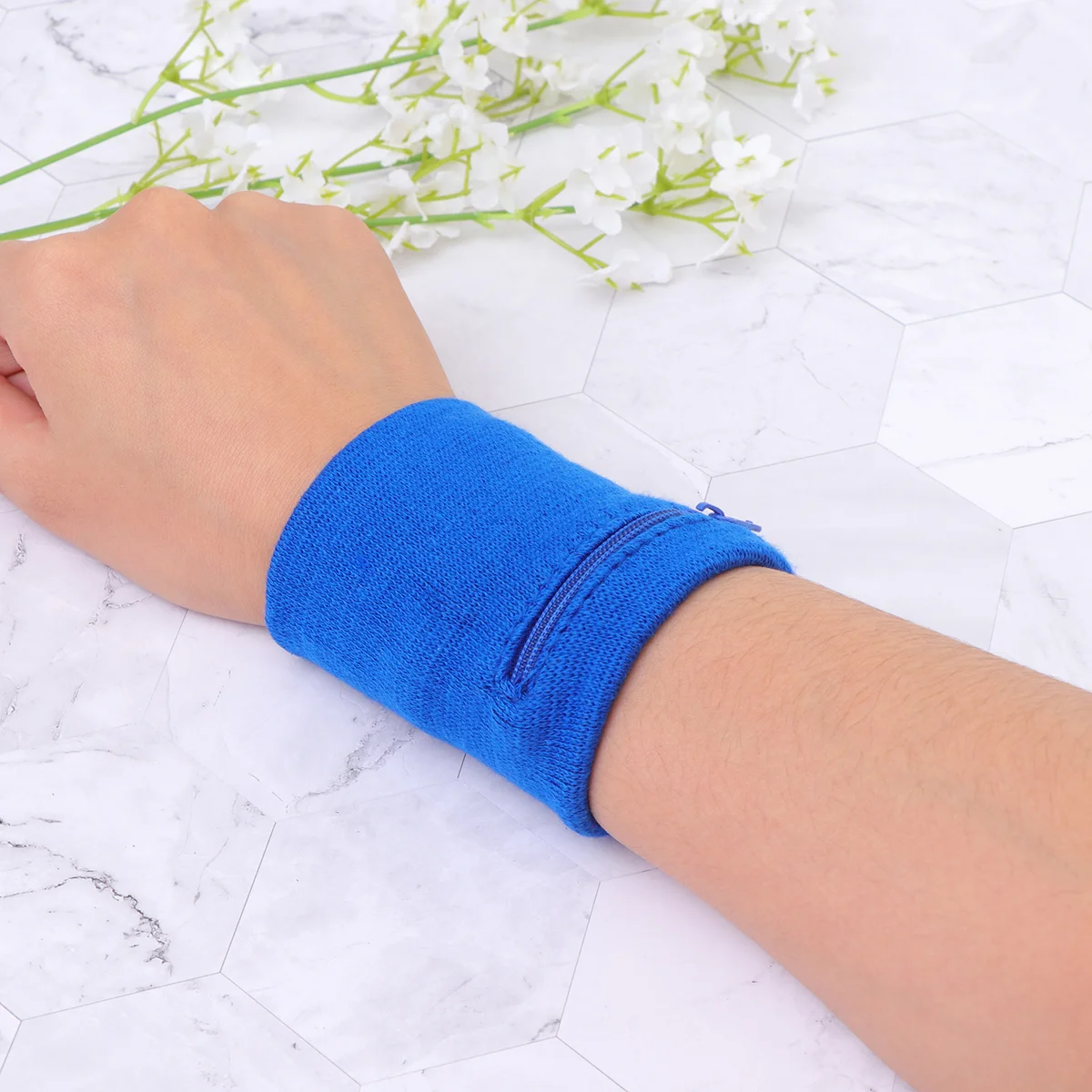 

4 Pcs Aldult Wristband Child Fitness Wallet Kids Purse Pocket With Zipper Pouch Cotton Wristlet for Keys Sports