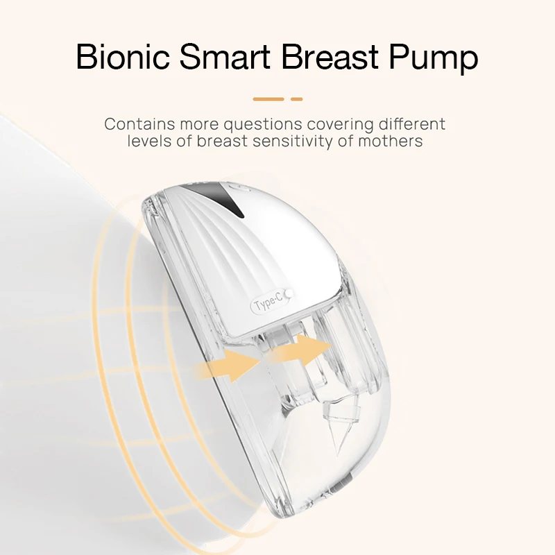 Electric Breast Pump MAMIJOY 1200mA Portable Wearable Hands-Free Wireless Automatic Milker BPA Free
