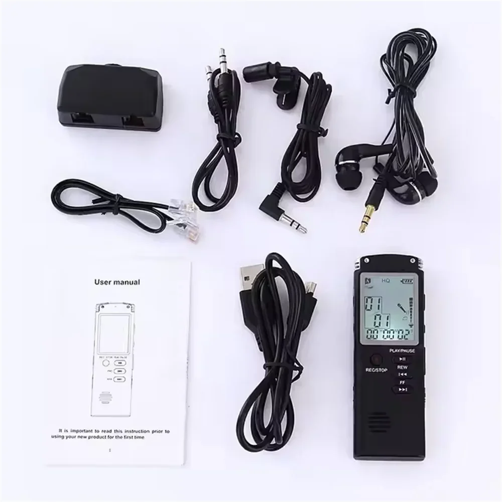 8GB Voice Recorder USB Professional 96h Dictaphone Noise Reduction Digital Audio Voice Recording with WAV,MP3 Player