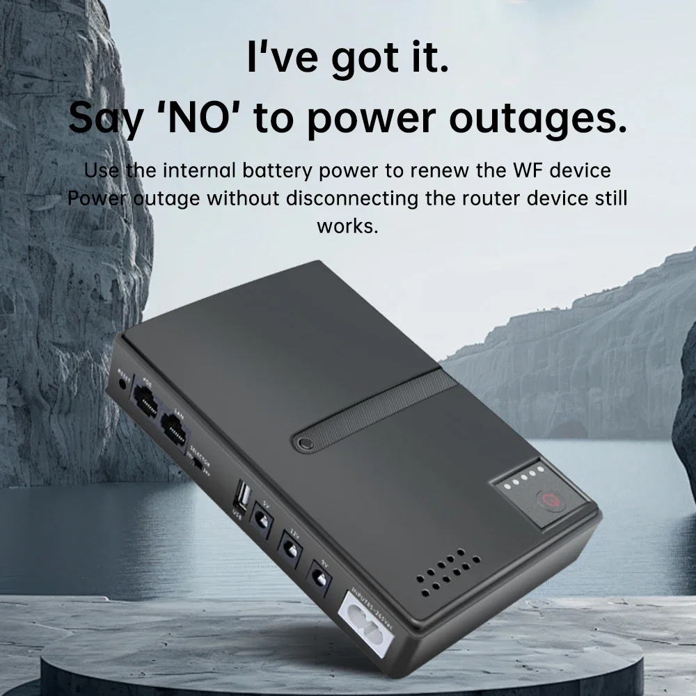 Compact 10400mAh Mini UPS Battery Backup AC85-265V Input DC5V/9V/12V Output Router CCTV Camera EU Plug Power Supply uninterruptible power supply portable ups mini ups