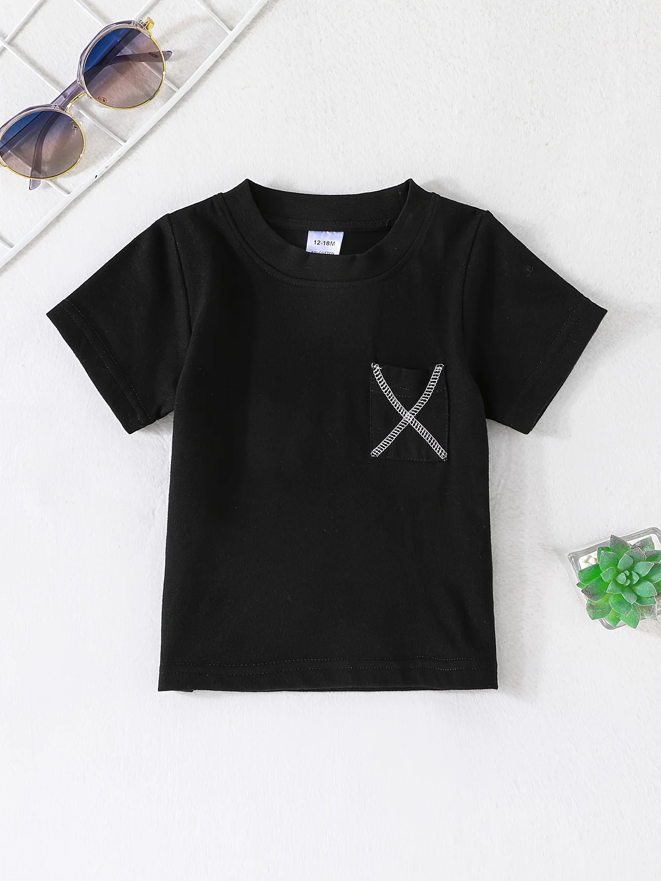 Summer's Must-Have: Simple, Versatile Solid-Color Short Sleeve Tees for Infant Boys