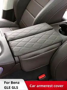 Auto Konsole Armlehne Box Abdeckung Pad Anti-Scratch Leder Arm Rest Kissen  Für Mercedes Benz W213 E Klasse 2017-2022 CLS 2018-2022