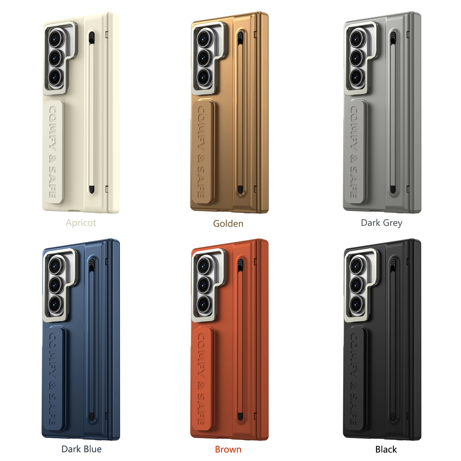 Premium Shockproof Phone Case with Built-in Screen Protector and Pen Slot Cover