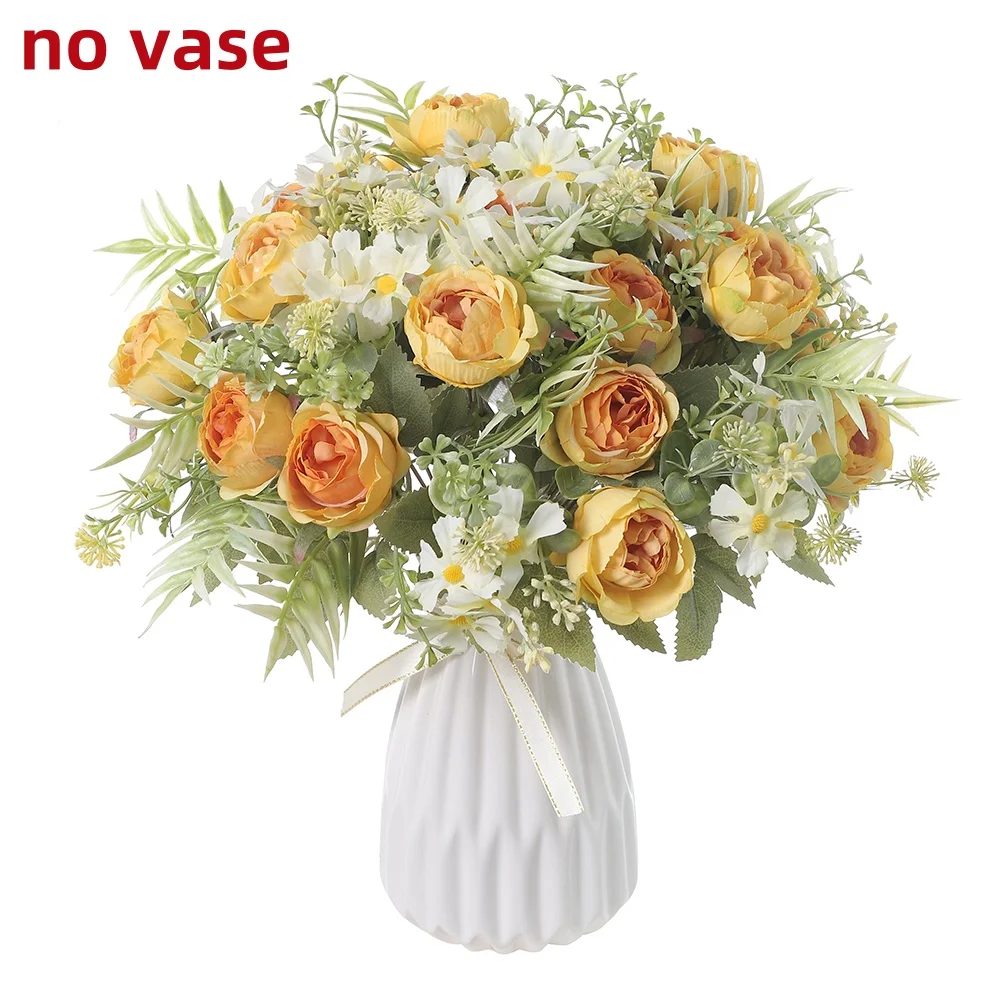 1/3/5 Stuks Pioen Kunstbloemen Home Decor DIY Potplanten Bruidsboeket Bruiloft Decoratie Bloem Krans accessoires