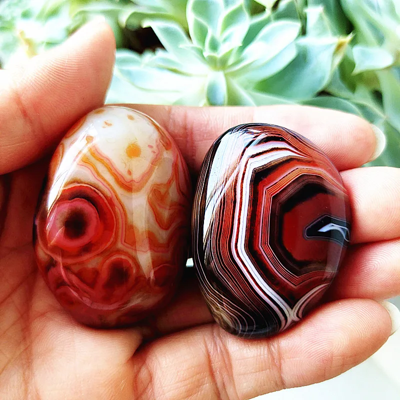 Natural Lace Stone Sardonyx Agate Palm Hand Play Witchcraft Meditation Spiritual Decor Home Decoration Healing Crystals 6