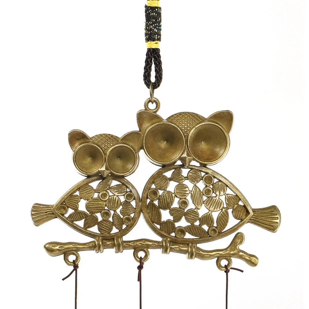 1pc Owl Wind Chime Metal for Porch Patio Garden Outdoor Garden Ornament Owl Wind Chime Crafts