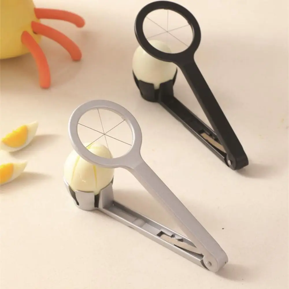 Practical Aluminum Alloy Manual Egg Cutter Portable Preserved Egg Splitter Non-slip Section Divider Food Splitter Hotel egg cutter