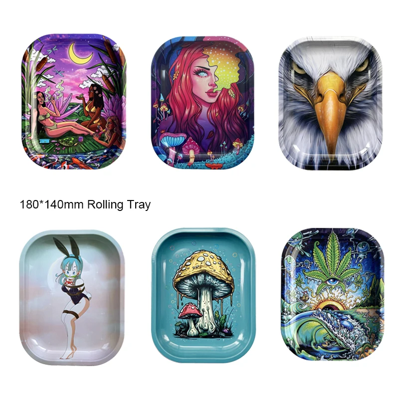 Storage tray tobacco rolling tray Tobacco Metal Trays 180*140mm Rolling Tray Houseware Accessories Sundries Storage Container