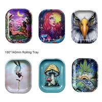 Tobacco Metal Trays 180*140mm Rolling Tray Houseware Accessories Sundries Storage Container 1