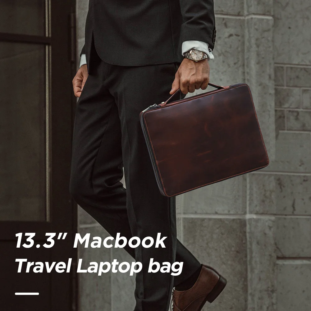 CONTACTS FAMILY Leather Laptop Case For Macbook Pro Air 13 14 Mac Mini M1 M2 M3 iPad Pro 12 9 USB Data Cable Storage Box Bag