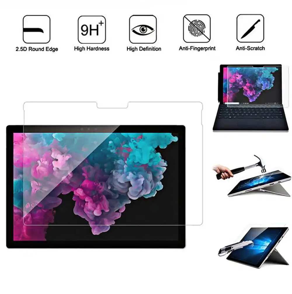 tablet keyboards High Definition Tempered Glass For Microsoft Surface Go Pro 4 5 6 7 Plus Screen Protector Film stylus pen for android tablet