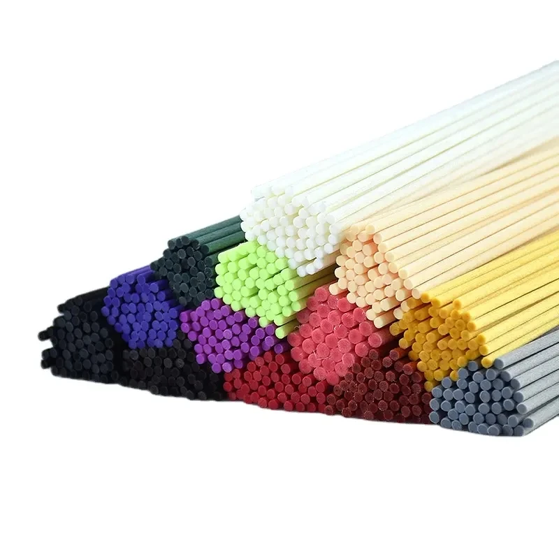 

100PCS L19CM X 3MM Colourful Essential Oil Diffuser Fiber Sticks For Aroma Decor Reed Diffuser Rattan Sticks For Home Fragrance