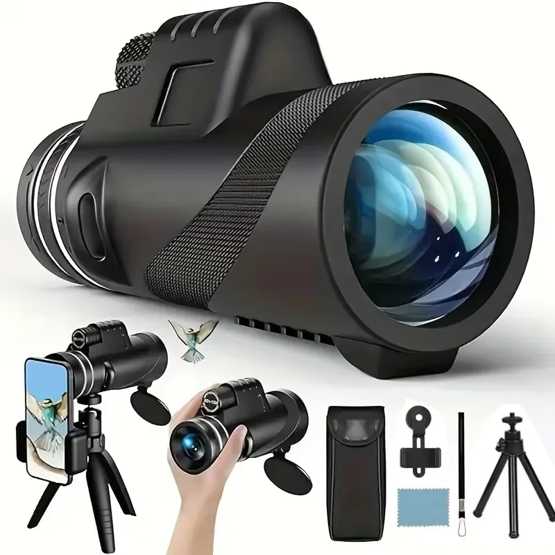80x100 tragbares Zoom HD 5000M-Teleskop, zusammenklappbares, leistungsstarkes Mini-Teleskop für große Entfernungen für Jagd, Sport, Outdoor, Camping, Reisen – Detail 1