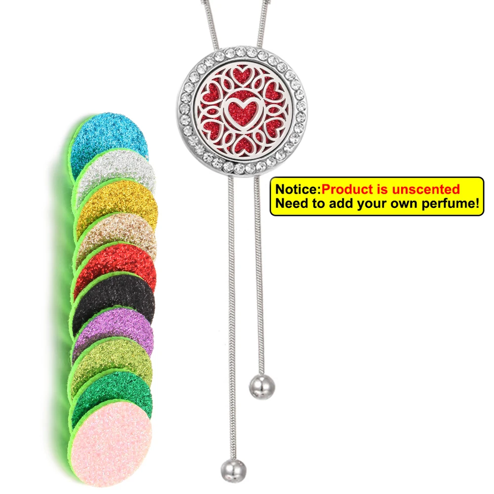 Elegant Long Tassel Aromatherapy Necklace with Essential Oil Diffuser Pendant