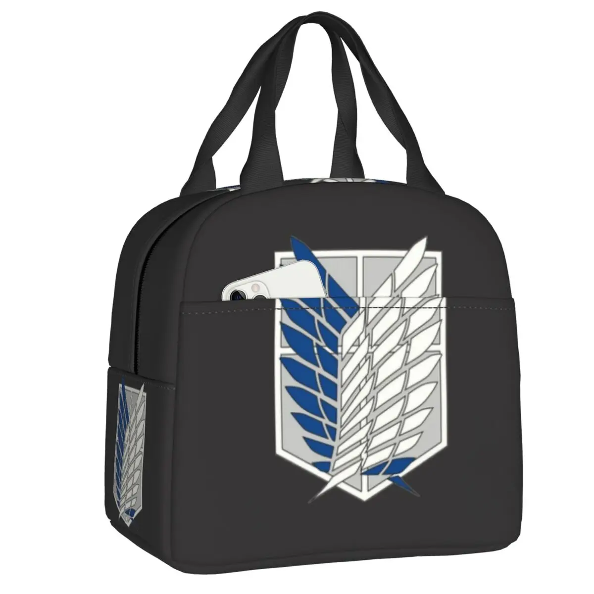 

Custom Attack On Titan Lunch Bag Women Cooler Warm Insulated Lunch Boxes for Children School